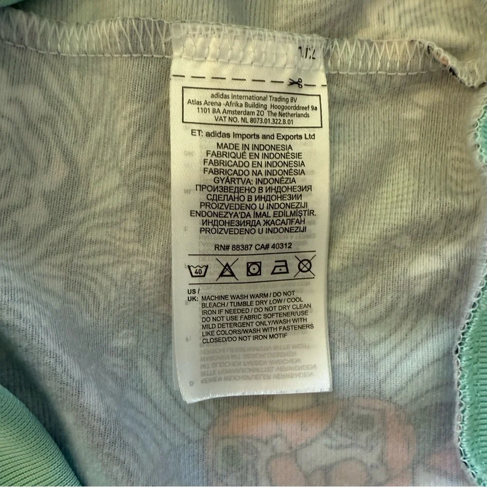 Adidas Mint Green Graphic Jacket